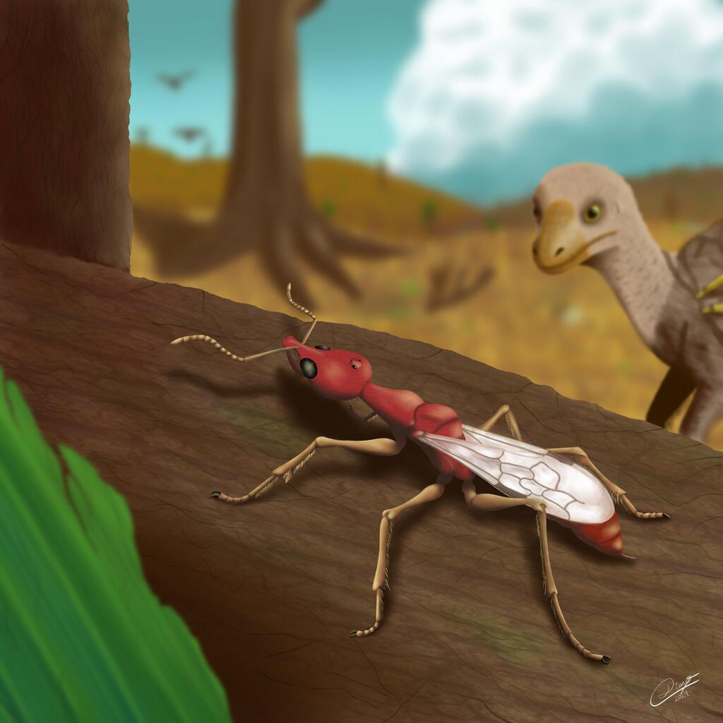 הדמיה של נמלת הגיהינום Vulcanidris cratensis שהתגלתה בברזיל