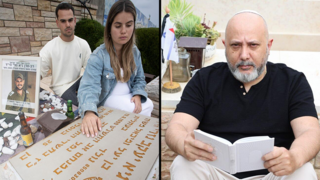 אבנר שוישה הרסאג' על קבר בנו דייגו גבריאל ז"ל