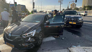 תאונת דרכים בין רכב של היחידה לאבטחת אישים לאופנוע בירושלים