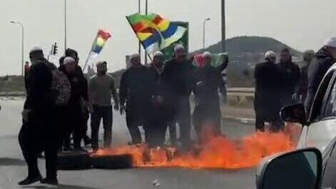 חסימה בכביש 85 בעקבות הפגנת דרוזים