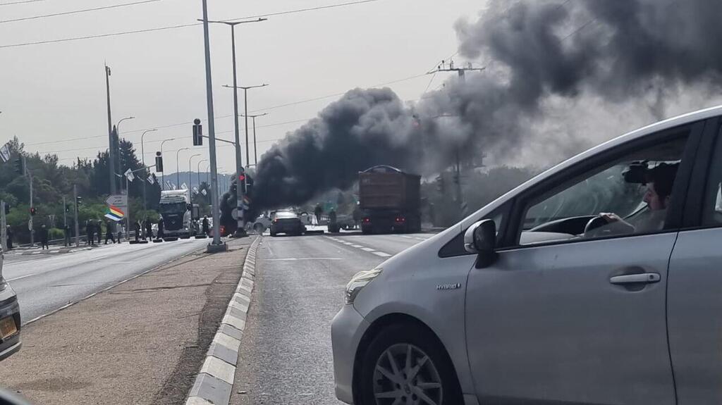 חסימה בכביש 85 בעקבות הפגנת דרוזים