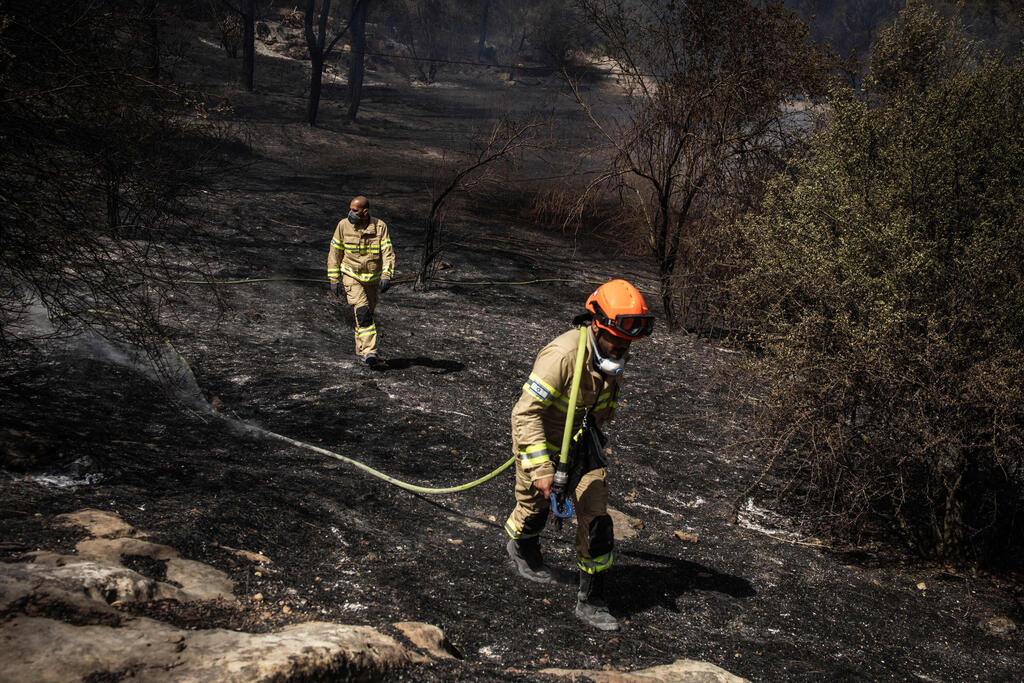 נאבקים באש בהרי ירושלים