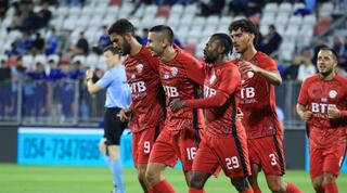 שחקני הפועל חדרה חוגגים