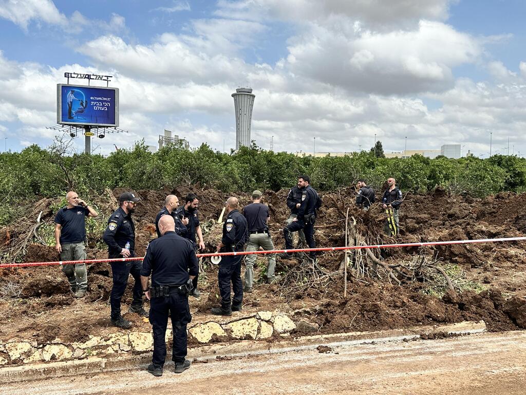 O local do acidente no Aeroporto Ben Gurion