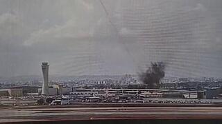 תיעוד: רגע הנפילה בנתב"ג