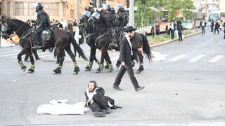 חסימת צומת מרכזי ב ירושלים, הפגנת חרדים נגד גיוס