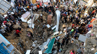 נזקי התקיפה במחנה אל-בורייג'