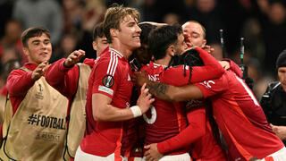 שחקני מנצ'סטר יונייטד חוגגים