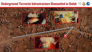 A map of the underground terrorist tunnel network demolished in Rafah 