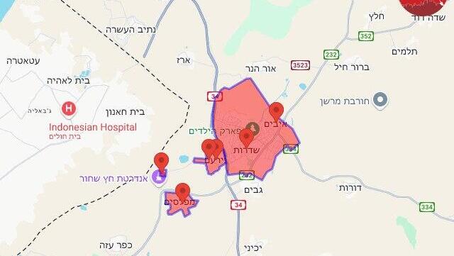 צבע אדום בעוטף עזה