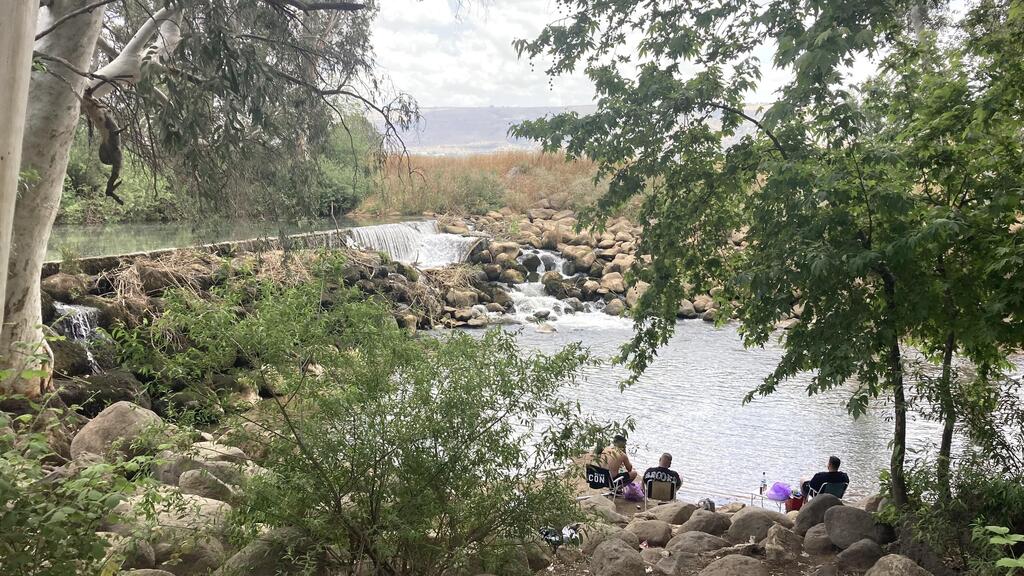 Jordan River waterfall, Kibbutz Kfar Blum