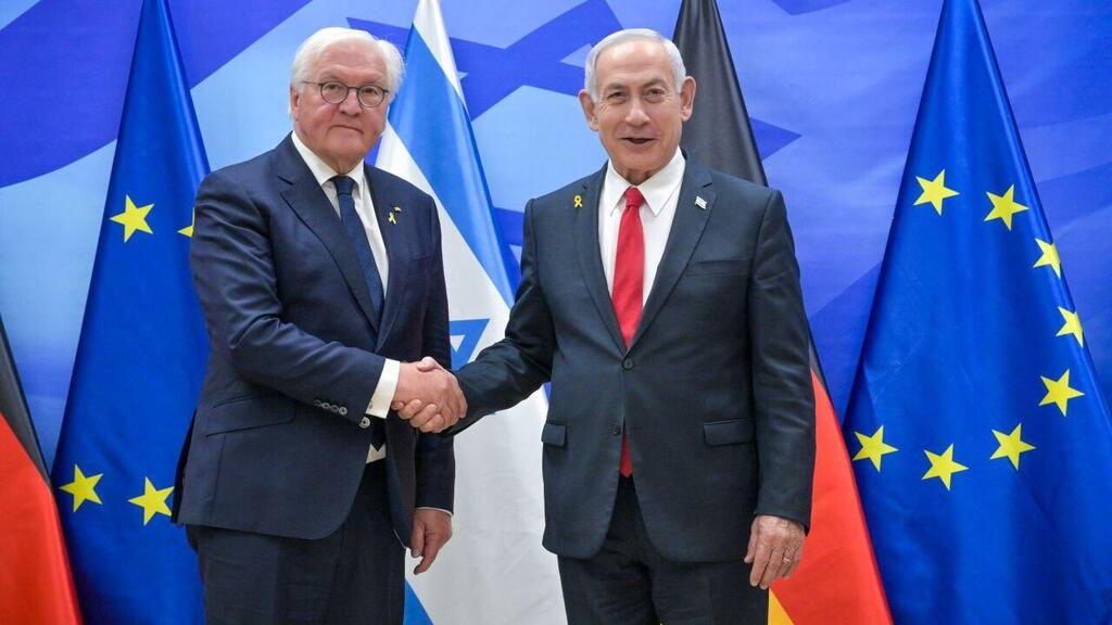 German President Frank-Walter Steinmeier with Israeli Prime Minister Benjamin Netanyahu (Photo: Koby Gideon/GPO) ראש הממשלה בנימין נתניהו נפגש עם נשיא גרמניה, פרנק-ואלטר שטיינמאייר.