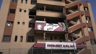 הרס מהתקיפה על מחלקת הכוויות בבית החולים נאסר