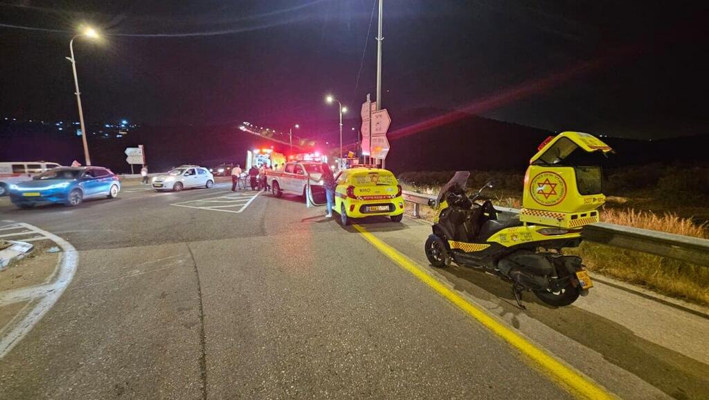 זירת פיגוע הירי בכביש 446 בין ברוכין לפדואל