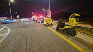 זירת פיגוע הירי בכביש 446 בין ברוכין לפדואל