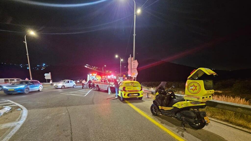 זירת פיגוע הירי בכביש 446 בין ברוכין לפדואל