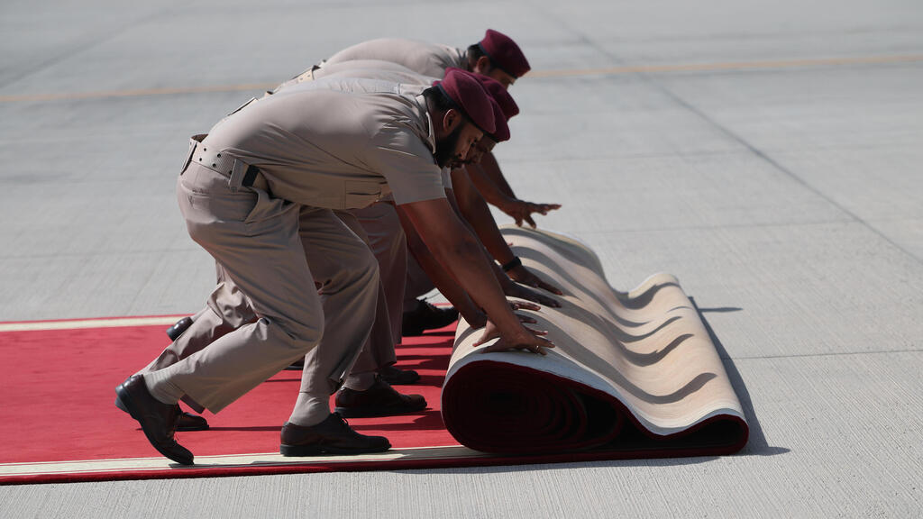 Rolling out the red carpet for President Donald Trump (Photo: Win McNamee/Getty Images) קטאר