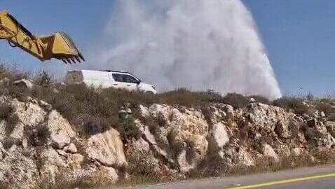 עבודות חישוף הציר ממנו הגיע המחבל מברוכין