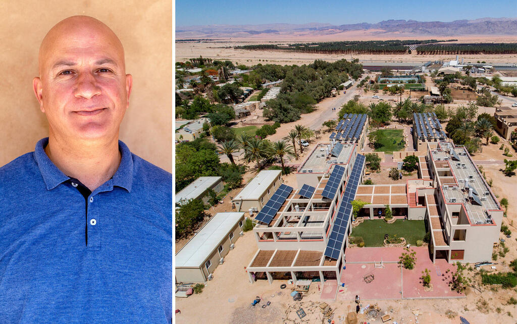Dr. Tareq Abu Hamed, Executive Director of the Arava Institute for Environmental Studies, next to the institute (Photo: Marcus Shoneltz) ד״ר טארק אבו חאמד מנכ״ל מכון הערבה ללימודי סביבה לצד המכון