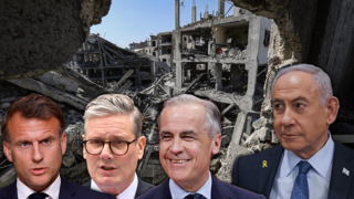 Emmanuel Macron, Keir Starmer, Mark Carney, Benjamin Netanyhau 