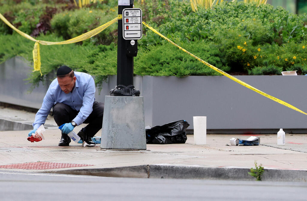 The scene of the fatal May 21 shooting in Washington, DC (Photo: TASOS KATOPODIS / GETTY IMAGES NORTH AMERICA / AFP) וושינגטון