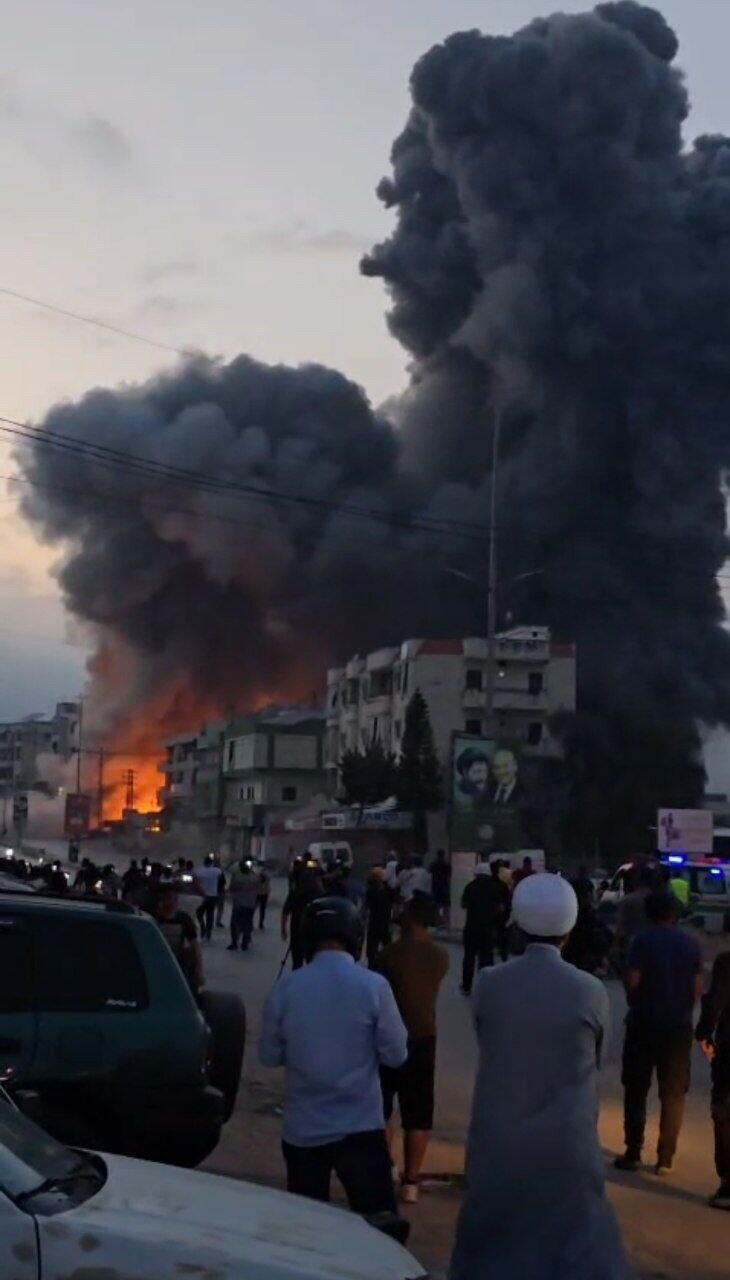 תקיפה בכפר תול, דרום לבנון, לאחר הודעת הפינוי של דובר צה"ל בערבית