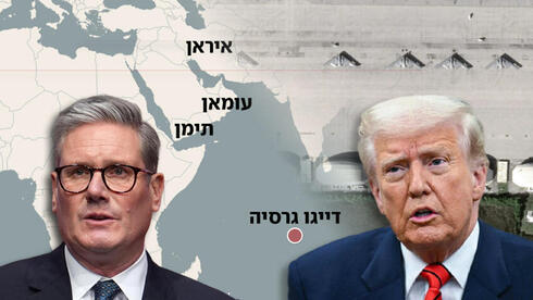 טראמפ וראש ממשלת בריטניה קיר סטרמר. האיסור על שימוש לתקיפה באיראן שינה את העמדה?