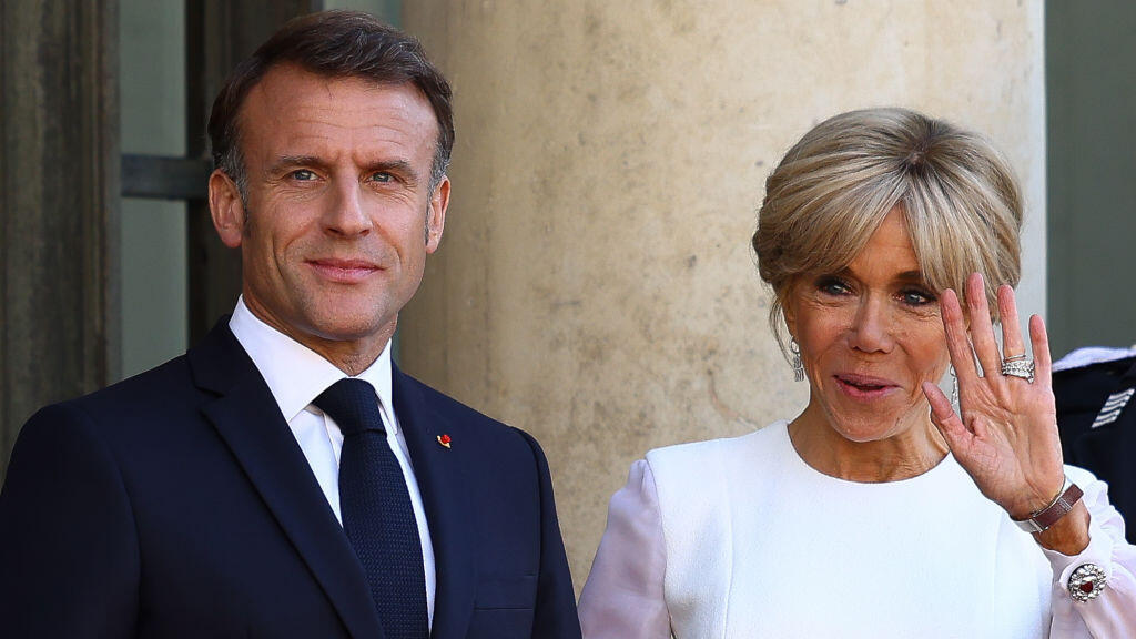 French President President Emmanuel Macron and First Lady Brigitte Macron (Photo: Marc Piasecki/Getty Images) בריז'יט מקרון