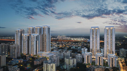 הדמיית פרויקט פינוי בינוי "Aura the Strip"בנתניה 