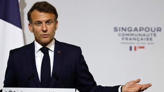 נשיא צרפת עמנואל מקרון בביקור בסינגפור
