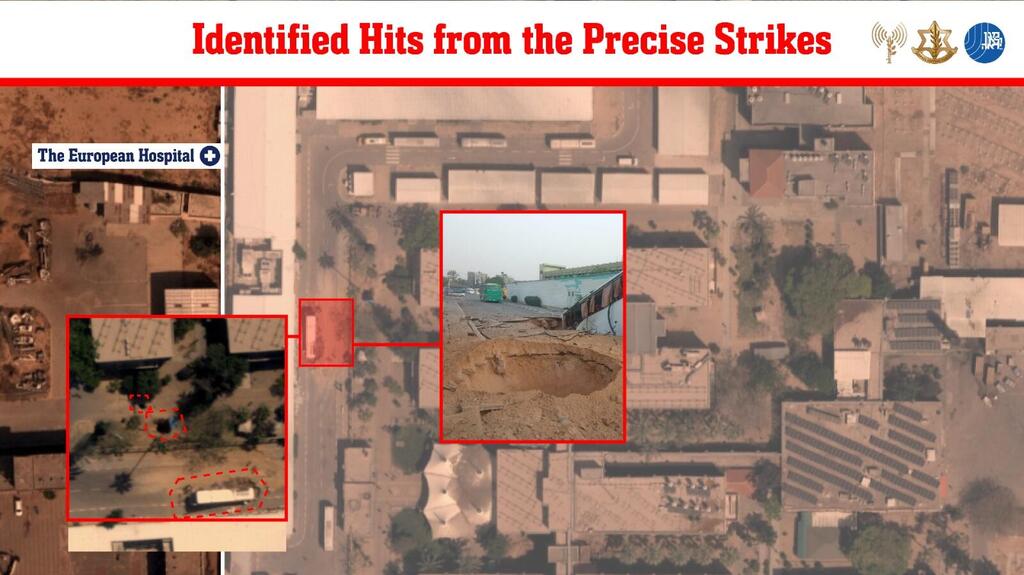 Aerial photograph with a preliminary analysis of the strike results 