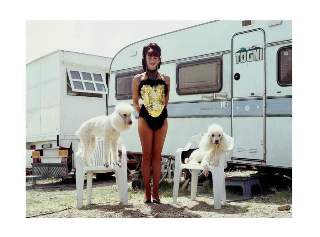 Roni Kna'ani with her dogs in Tiberias