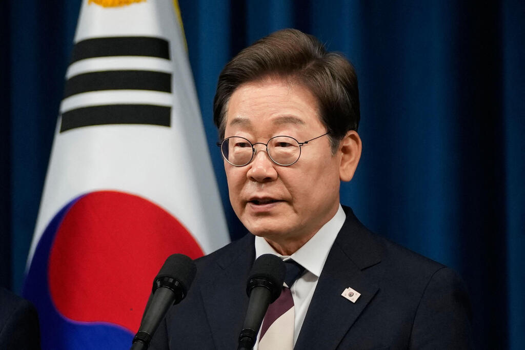 South Korean President Lee Jae-myung (Photo: Ahn Young-joon / POOL / AFP) לי ג'יאה-מיונג נשיא דרום קוריאה החדש