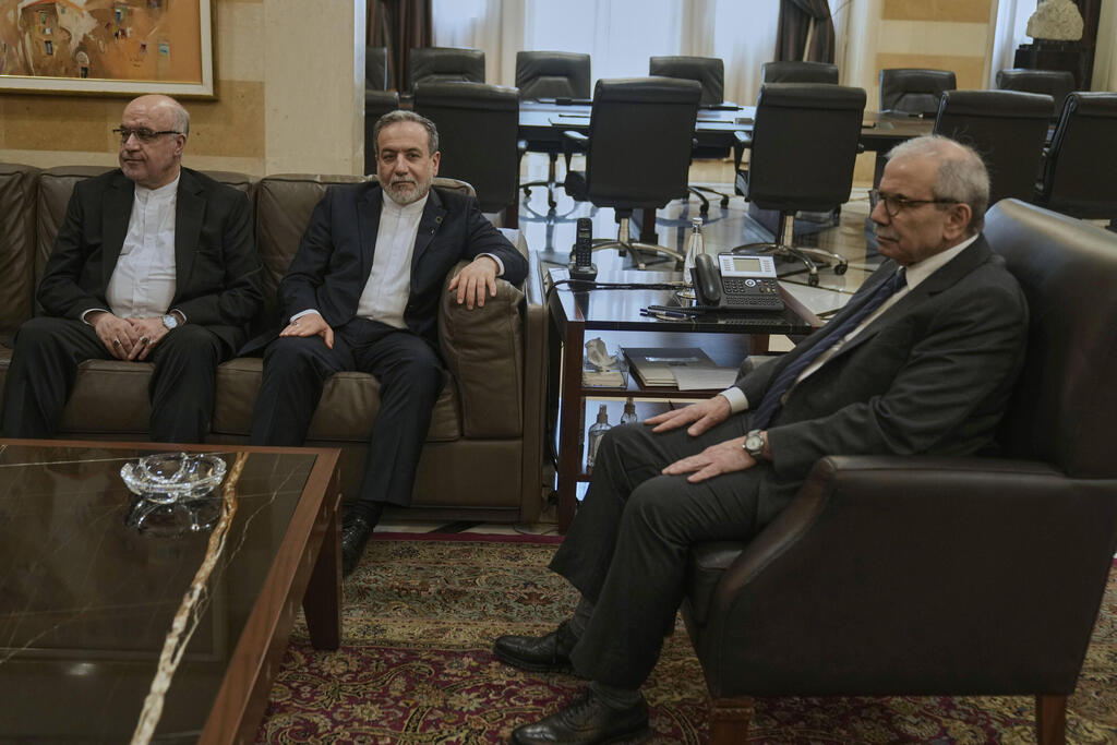 Iranian Foreign Minister Abbas Araghchi, meets with Lebanese Prime Minister Nawaf Salam 
