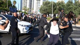 מחאת חרדים בבני ברק