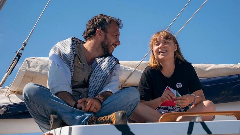 גרטה ותומך חיזבאללה אבילה