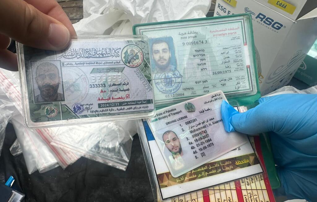 Documents belonging to Hamas chief Mohammed Sinwar located in the underground tunnel beneath the European Hospital in Khan Younis (Photo: IDF) Documents belonging to Hamas chief Mohammed Sinwar located in the underground tunnel beneath the European Hospital in Khan Younis