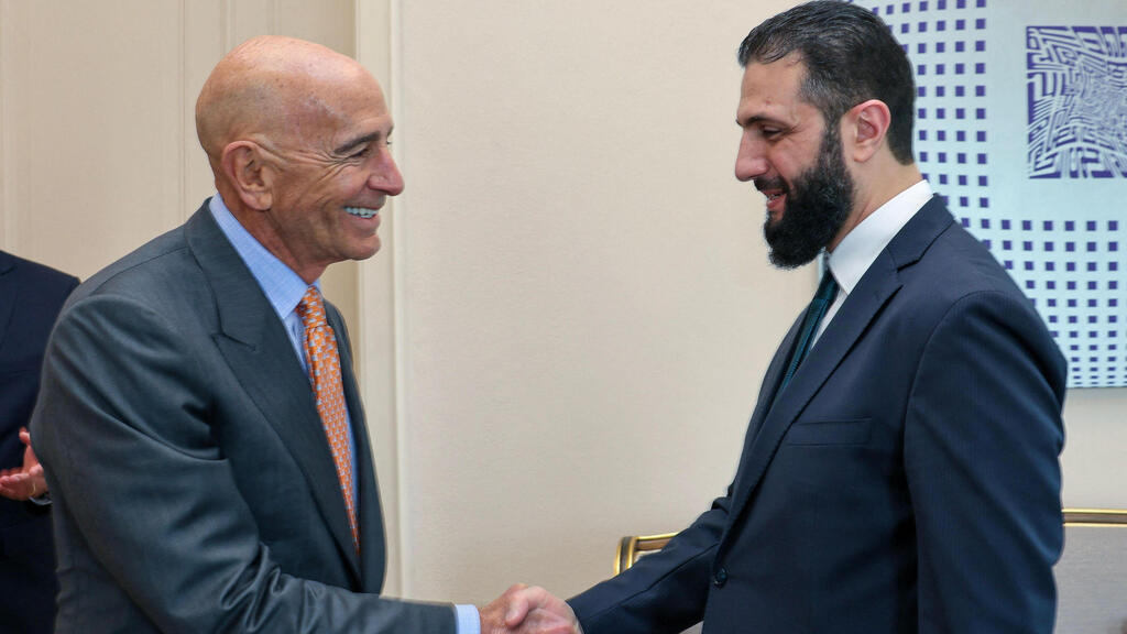 תומאס ברק שליח ארה"ב ל סוריה בפגישה עם אחמד א-שרע אבו מוחמד אל-ג'ולאני