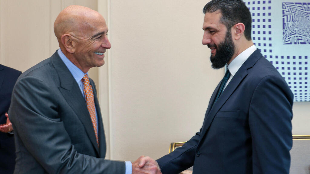 תומאס ברק שליח ארה"ב ל סוריה בפגישה עם אחמד א-שרע אבו מוחמד אל-ג'ולאני
