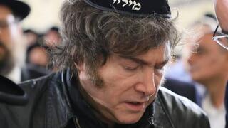 נשיא ארגנטינה חוויאר מיליי בביקור בכותל המערבי 