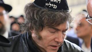 נשיא ארגנטינה חוויאר מיליי בביקור בכותל המערבי 