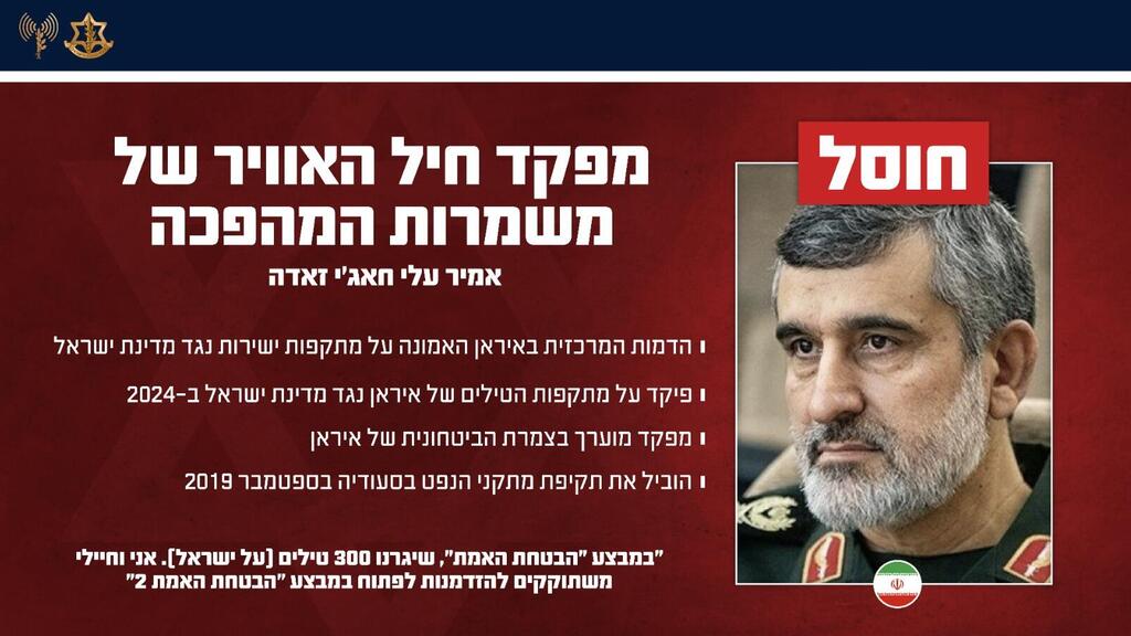 אמיר עלי חאג׳י-זאדה מפקד חיל האוויר של משמרות המהפכה