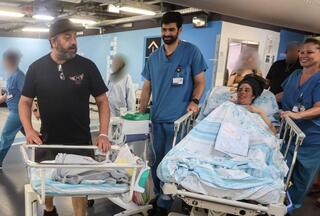 שני לבנה בונפיל ובעלה משה תושבי טירת הכרמל הביאו לעולם את בתם בבית החולים התת קרקעי הממוגן ברמב"ם חיפה