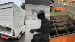 תמונות של טנדרים שפרסמו באיראן ש"נשאו כטב"מים" עבור סוכנויות ישראליות