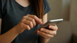 נערה בטלפון. אילוסטרציה