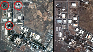 Iran's Natanz enrichment facility before and after Israeli strike 