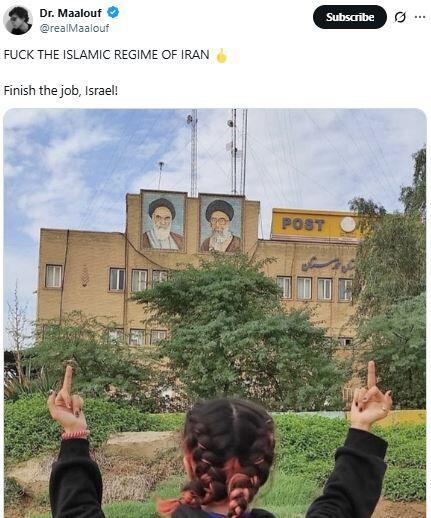 An X post against the regime
