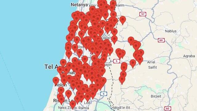 Sirens across central Israel