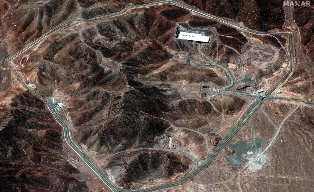Ariel photo of the Fordow nuclear facility in Iran (Photo: Satellite image ©2025 Maxar Technologies/AFP) צילום אווירי של מתקן הגרעין בפורדו