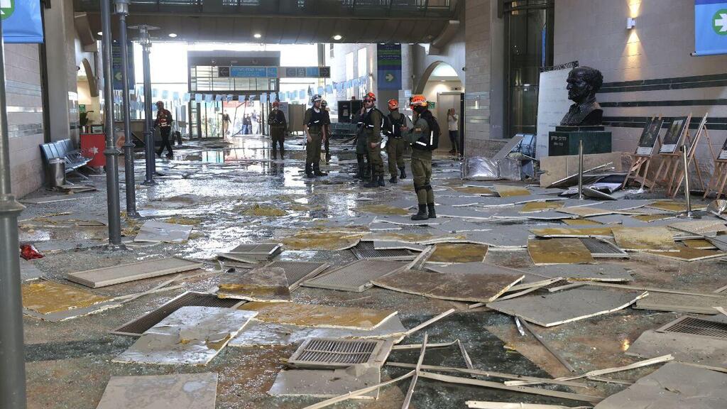 זירת הפגיעה בסורוקה בבאר שבע